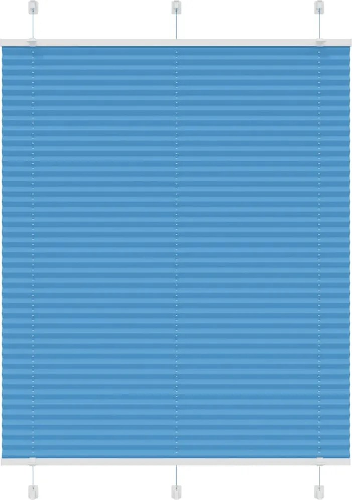 vidaXL Jaluzea plisată albastru 105x100 cm Lățime țesătură 104,4 cm