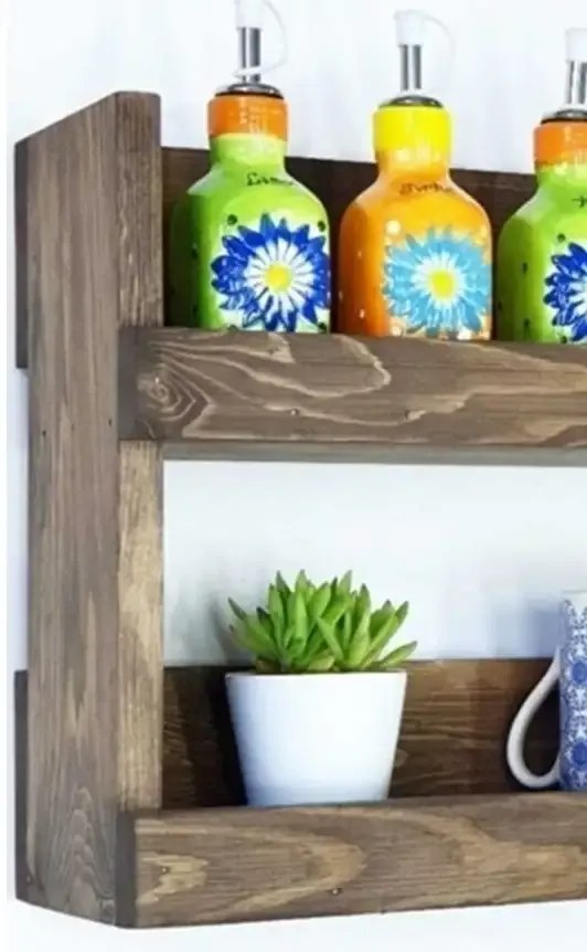 Organize pentru bucatarie, seria wood Homs, 50x14x30 cm, lemn natur,700152