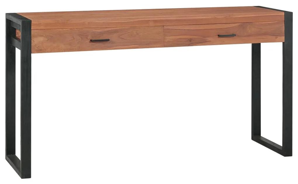 Birou cu 2 sertare, 140 x 40 x 75 cm, lemn de tec reciclat 140 x 40 x 75 cm