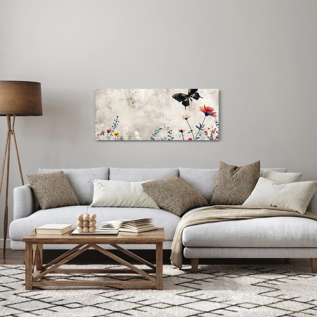 Tablou - Pajiște în beton (120x50 cm)