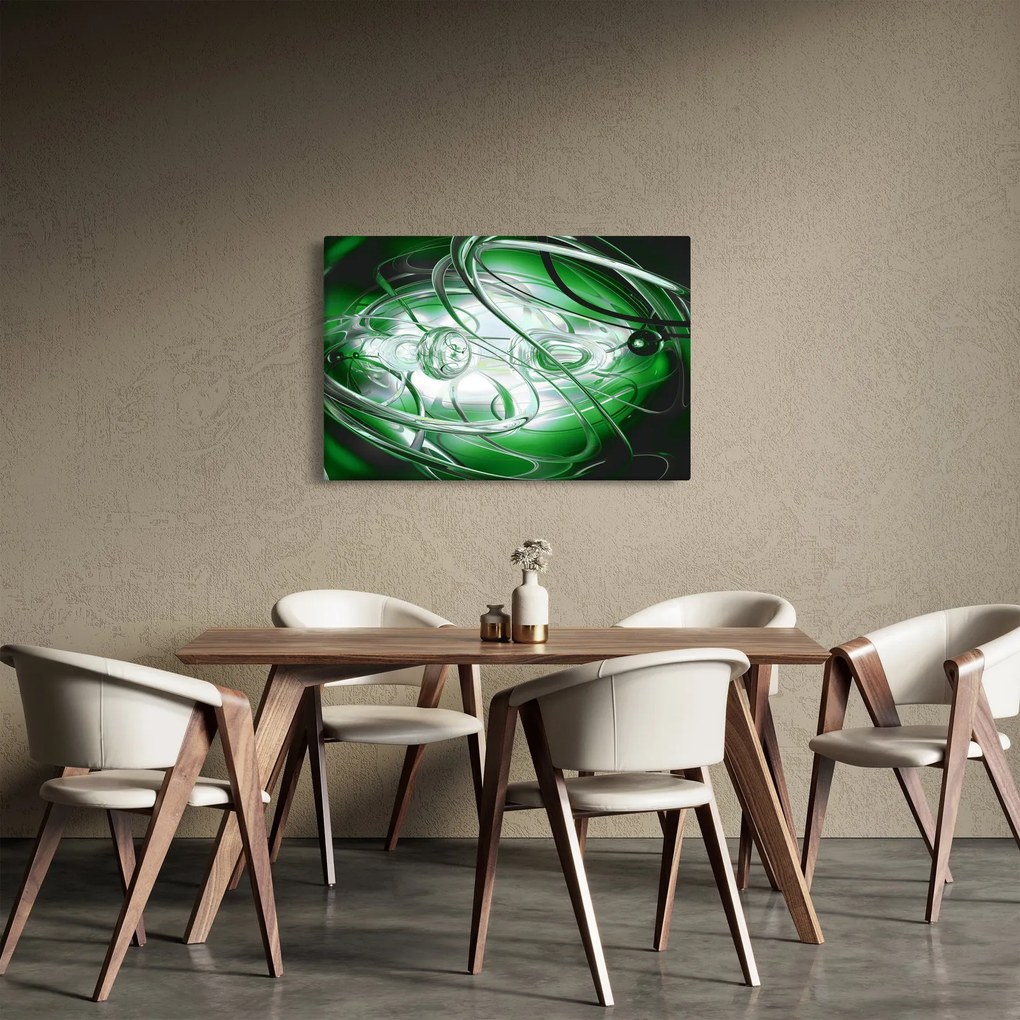 Tabloul abstract verde (90x60 cm)
