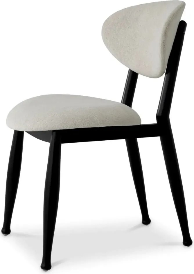 Scaun design elegant LUX Allston, sentier cream/ negru