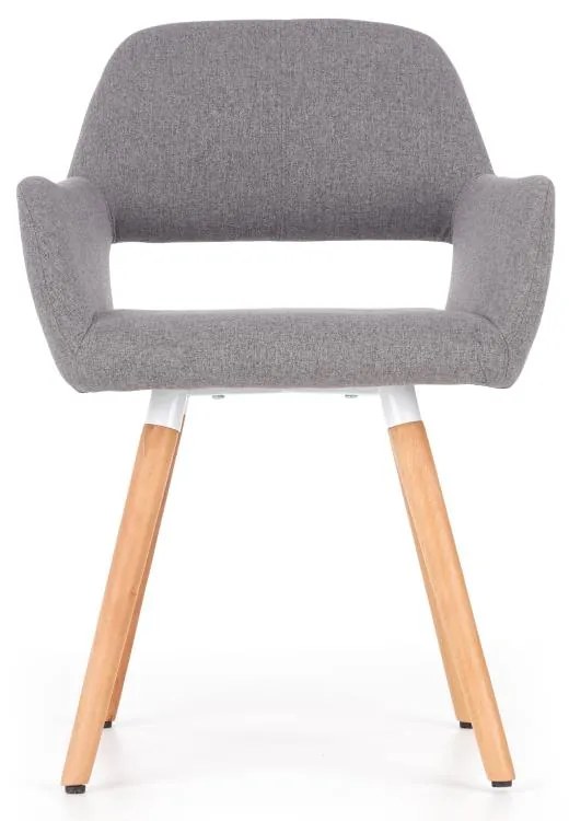 Scaun de bucaterie Leroy, gri/fag