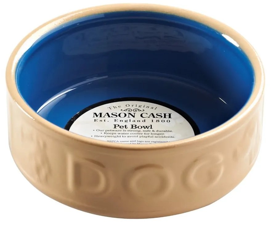 Bol din ceramică pentru câini Mason Cash Blue Cane, ø 15 cm