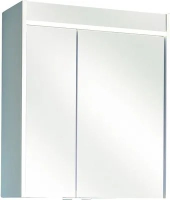 Dulap cu oglindă pelipal Treviso I, 2 uși, iluminare LED, 70x60 cm, alb, IP 33