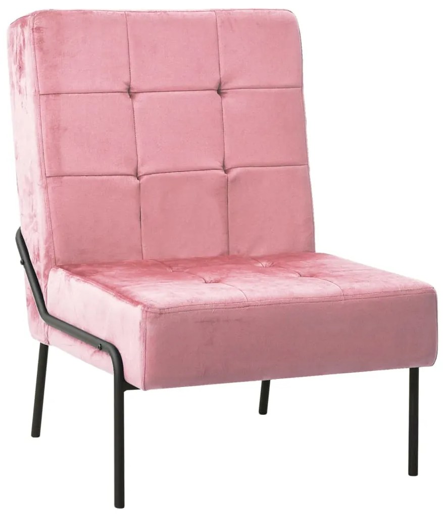 vidaXL Scaun de relaxare, roz, 65x79x87 cm, catifea