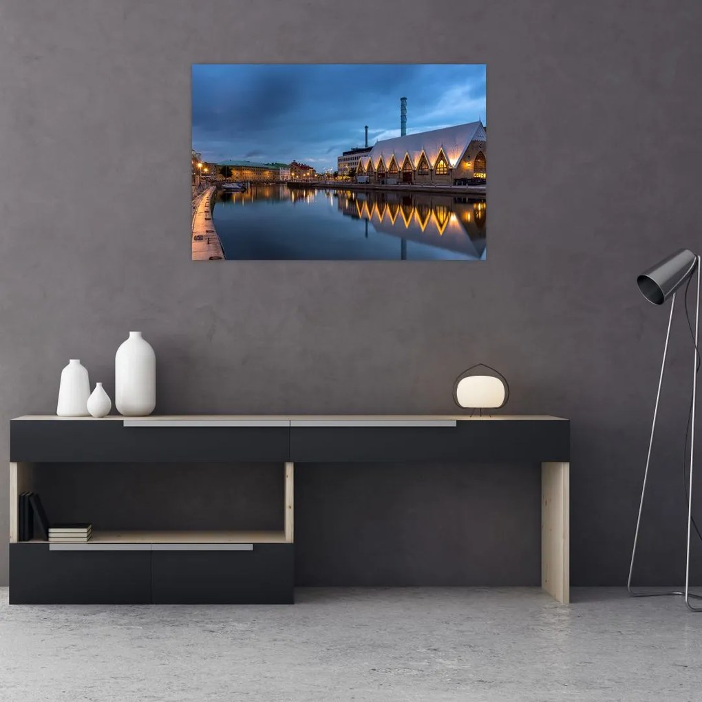 Tablou cu canalul - Göteborg (90x60 cm)