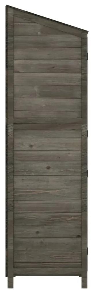 Sopron de gradina, antracit, 102x52x174,5 cm, lemn masiv brad Antracit, 102 x 52 x 174.5 cm