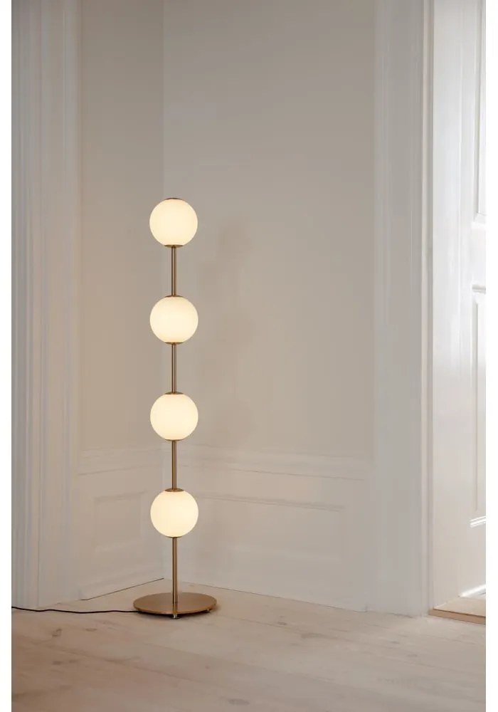 Lampadar alămiu LED cu intensitate reglabilă cu abajur din sticlă (înălțime 128 cm) Audrey Floor – UMAGE