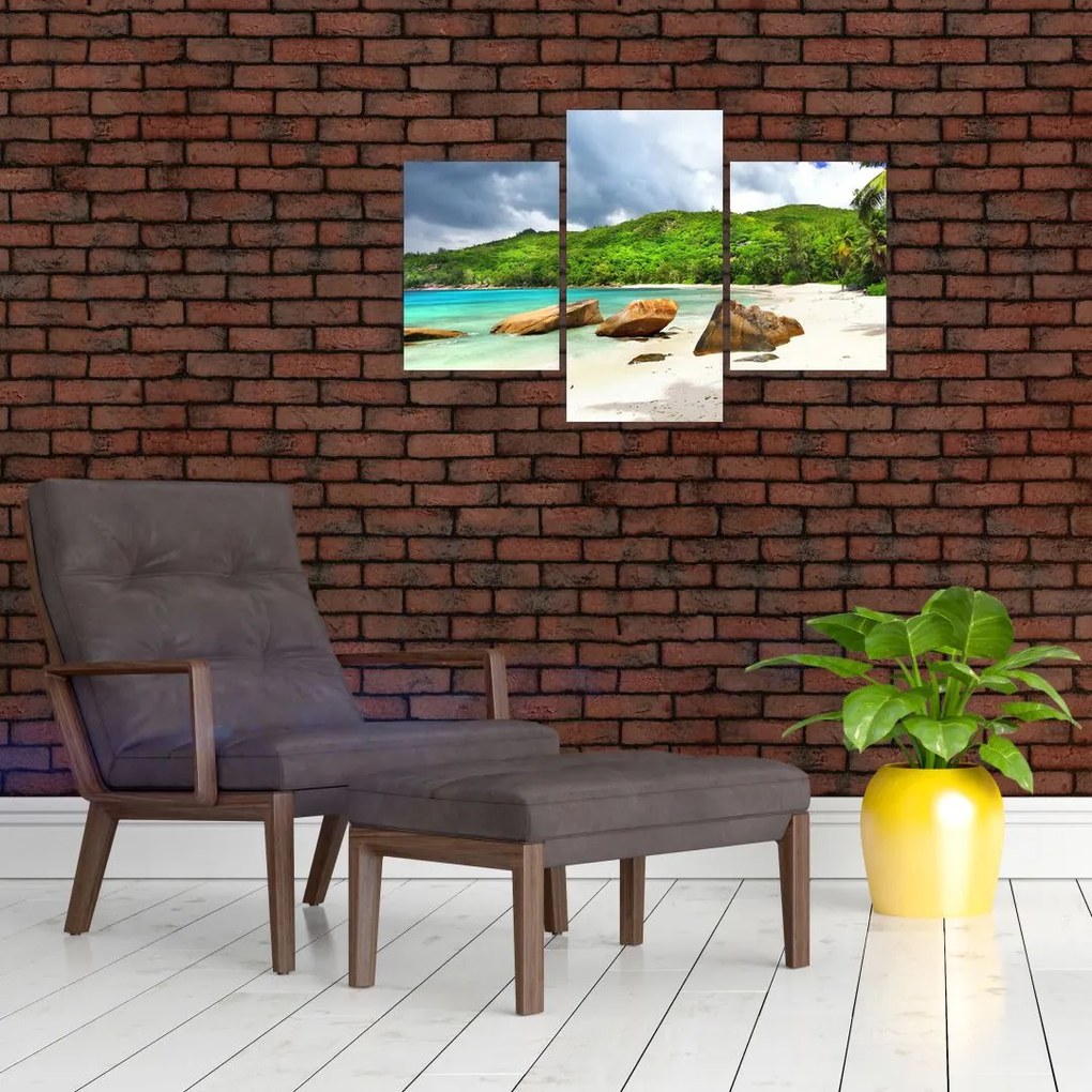 Tablou - Seychelles, plaja Takamaka (90x60 cm)