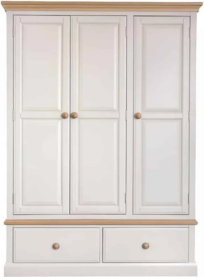 Dulap lemn masiv natur Sussane Gri/, 155 × 58 × 200 cm