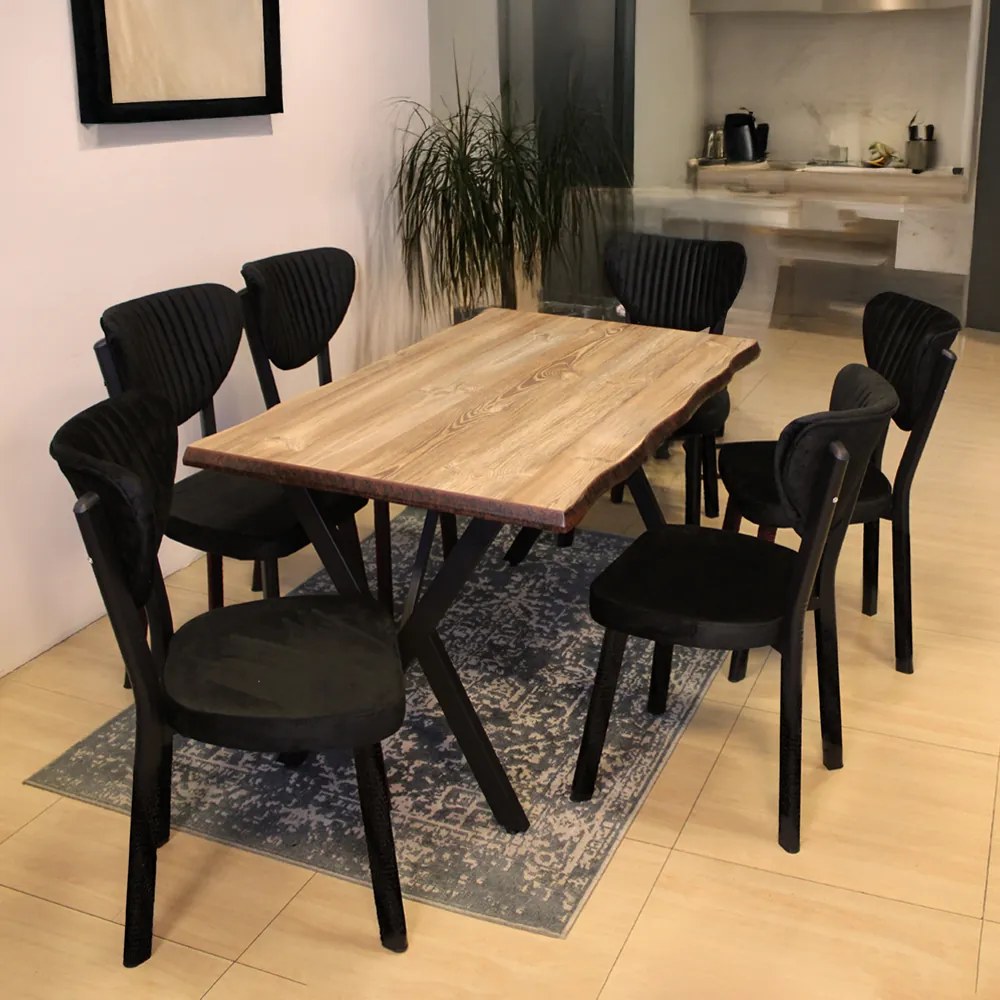 Masă Barton Nuc din MDF, Pentru Bucătărie sau Living