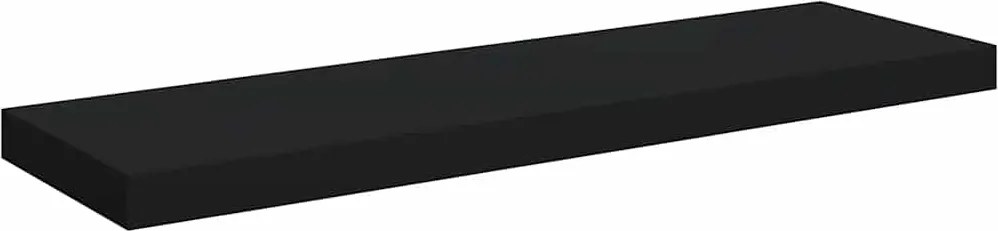 vidaXL Raft de perete suspendat, negru, 80x23,5x3,8 cm, MDF