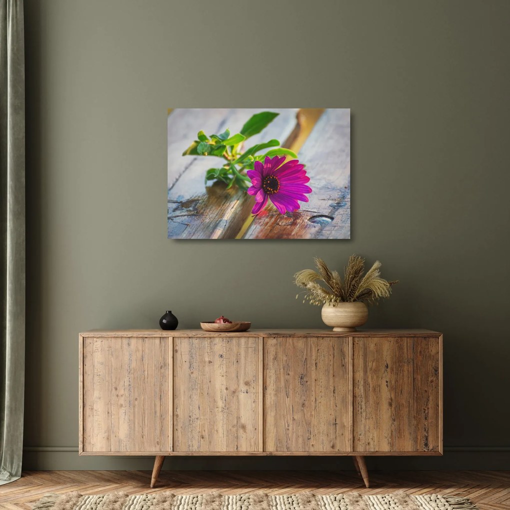 Tablou pe sticlă flori tăiate (70x50 cm)