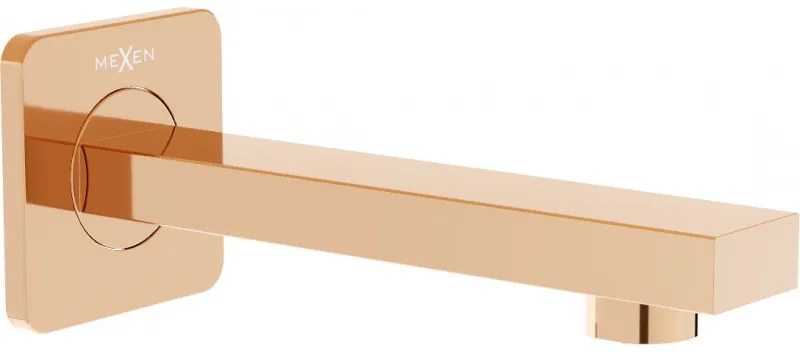 Mexen Cube pipă cadă de perete, Roz-auriu - 79370-60