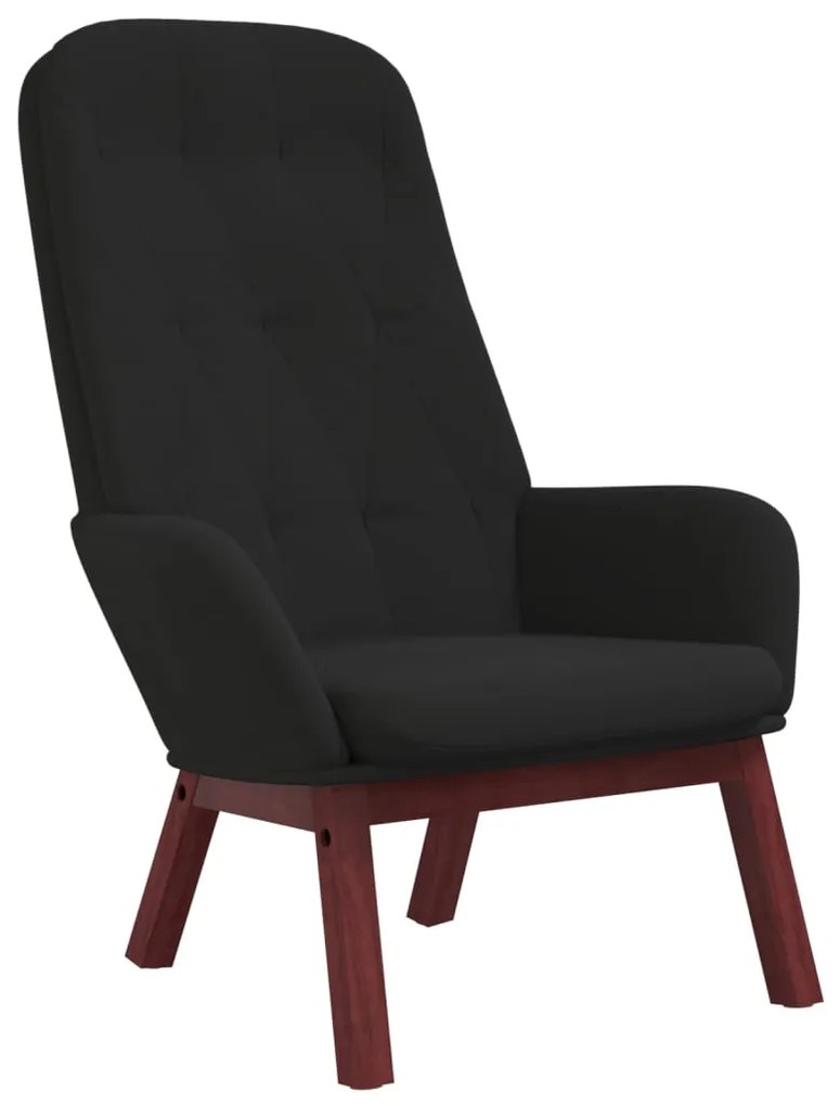 341224 vidaXL Scaun de relaxare, negru, catifea