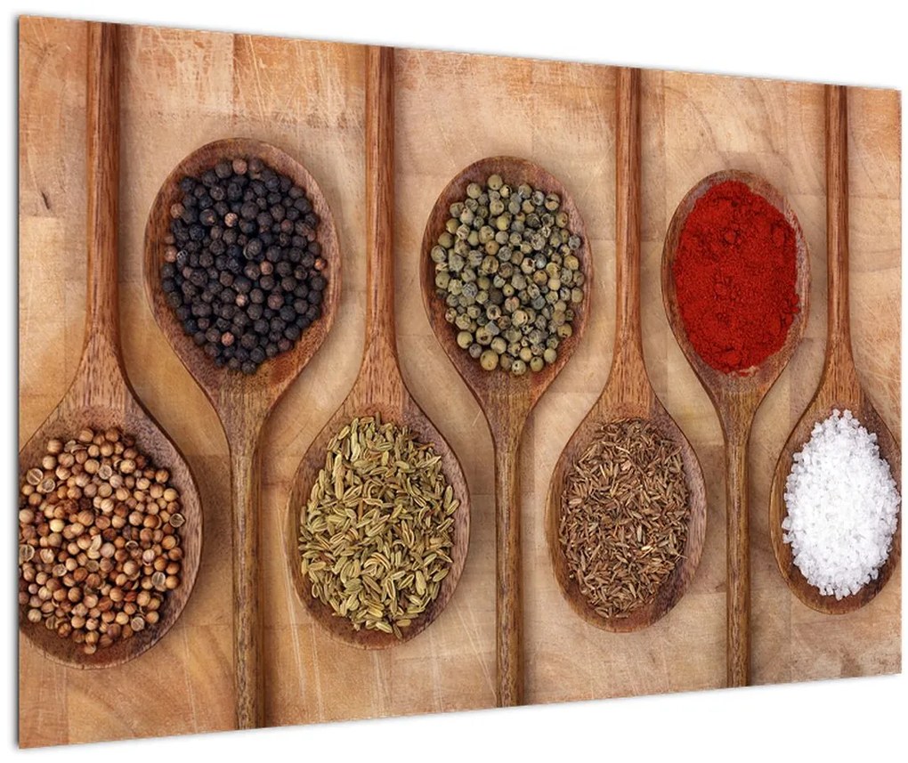 Tablou - condimente și linguri (90x60 cm)