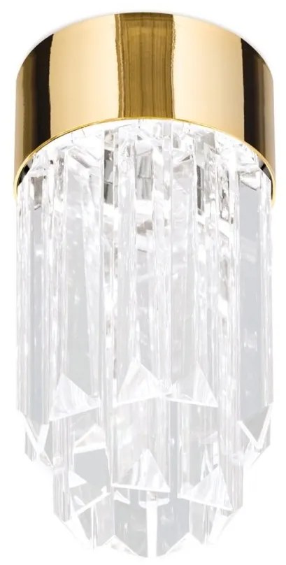 Plafoniera cu cristal K9 design elegant PRISM aurie