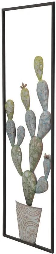 Decoratiune de perete multicolora din metal, 31 x 2,5 x 90 cm, Cactus A Mauro Ferreti