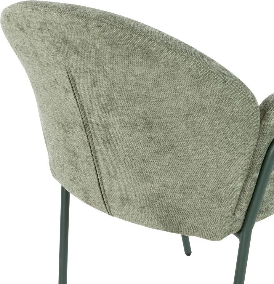 Set de scaune de sufragerie verde 2 buc. tapițat Aslin – MOME