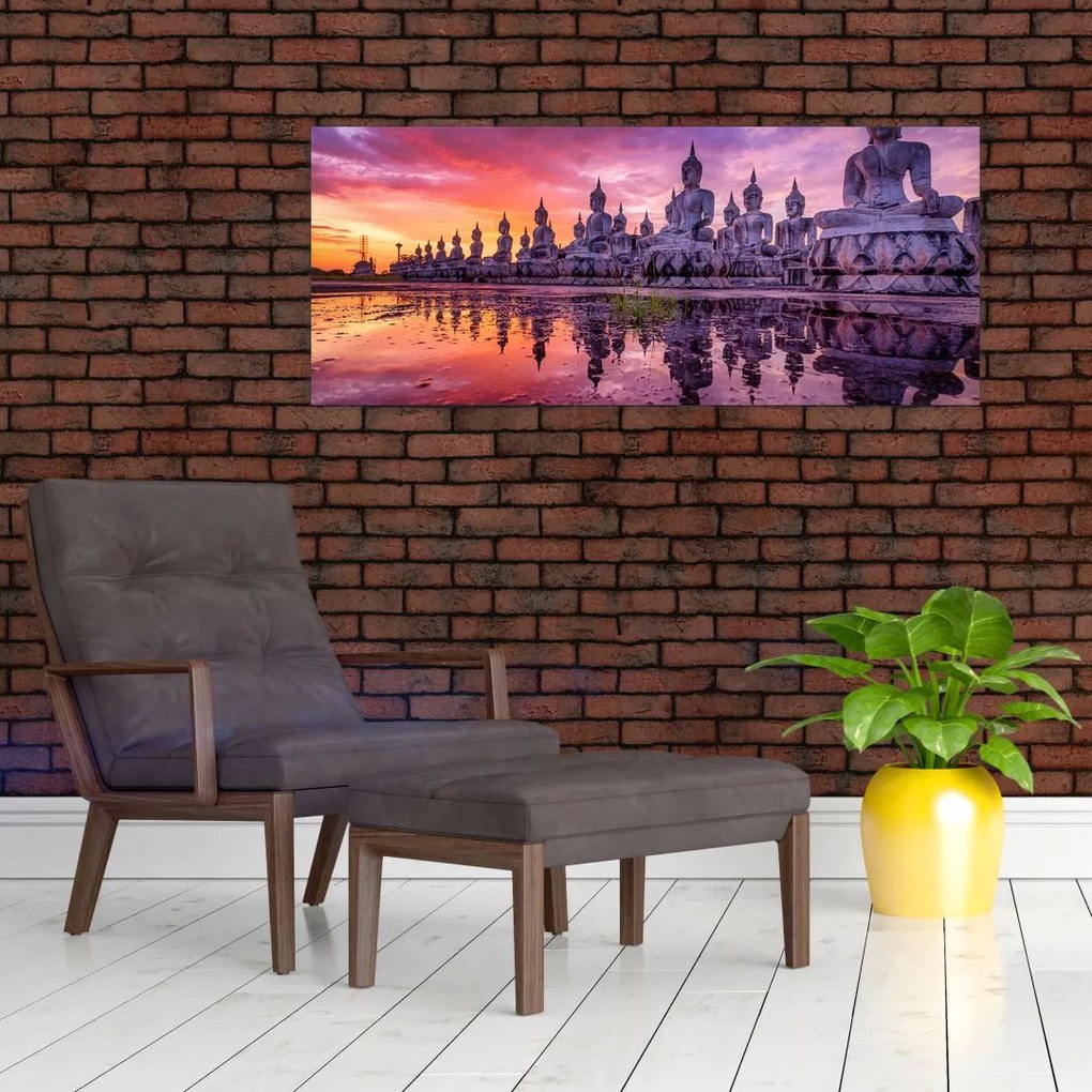 Tablou - Buddha la apus (120x50 cm)