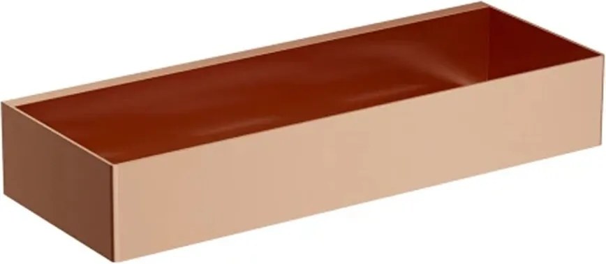 Etajera otel inoxidabil Omnires Uni finisaj cupru periat 30 cm