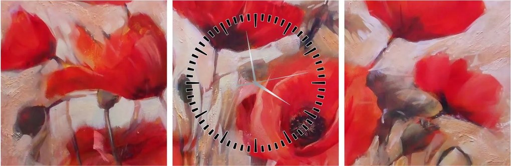 Tablou - Maculii lupului (cu ceas) (90x30 cm)