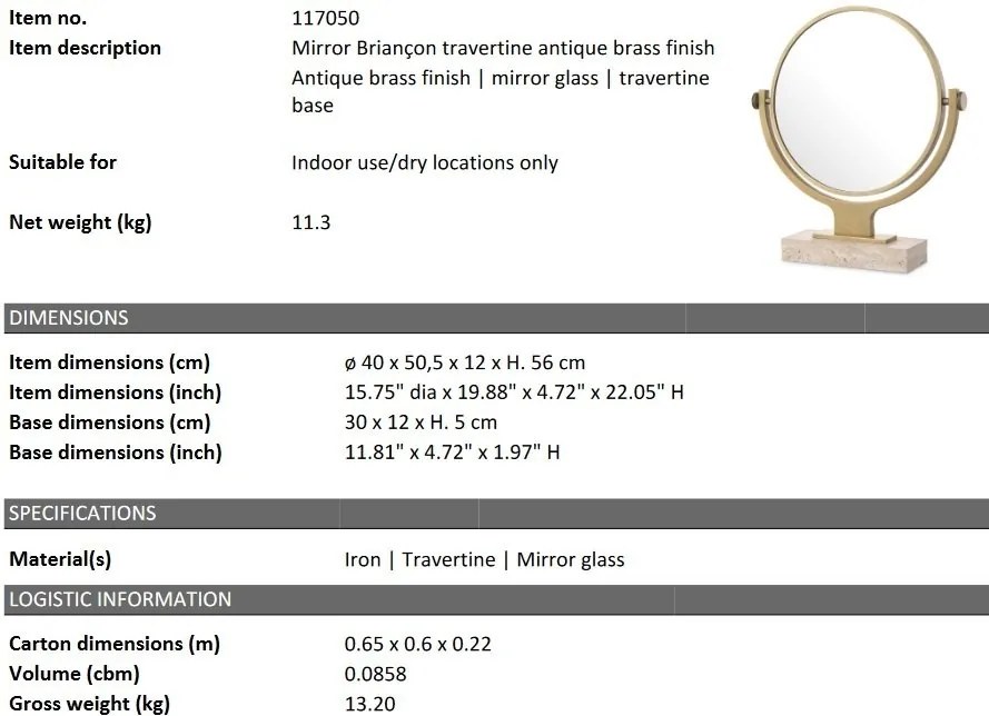 Oglinda design LUX ideala pentru machiaj Briancon