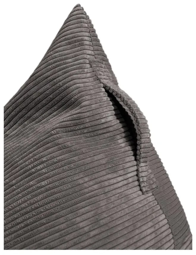 Fotoliu puf pentru copii negru cu tapițerie din catifea reiată Razzy – SLOWDOWN