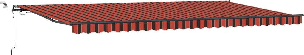 vidaXL Țesătură pentru copertină cu portocaliu și maro 600 × 350 cm