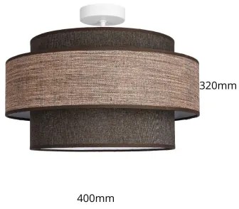 Plafonieră GRACE 1xE27/60W/230V maro/bej