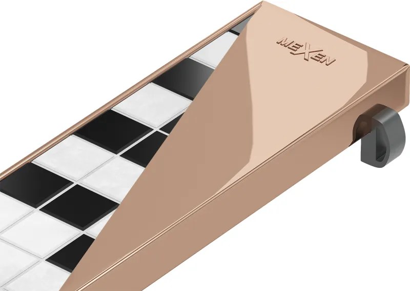 Mexen M13 mascare 2în1 pentru scurgere liniară 100 cm, aur roz - 1619100