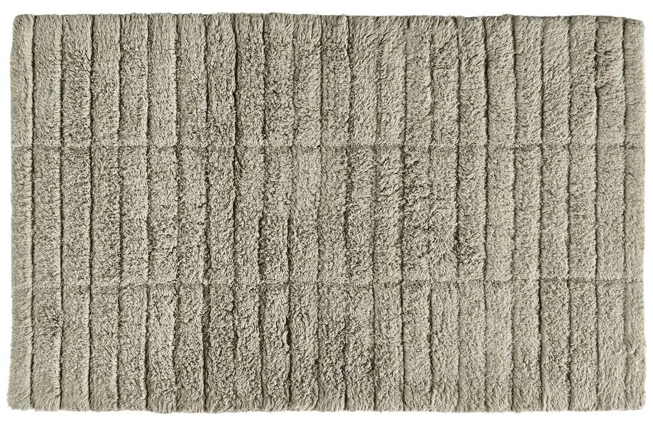 Covoraș din bumbac pentru baie Zone Tiles, 80 x 50 cm, verde - bej
