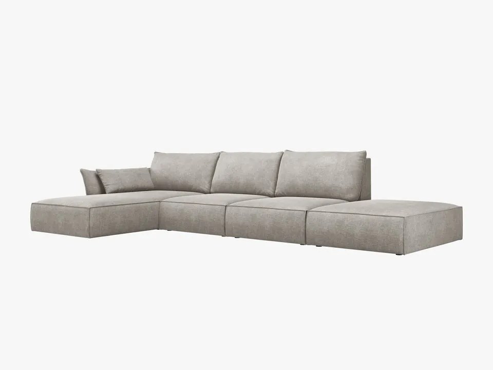Canapea deschisa 5 locuri Kaelle chenille L364 cm