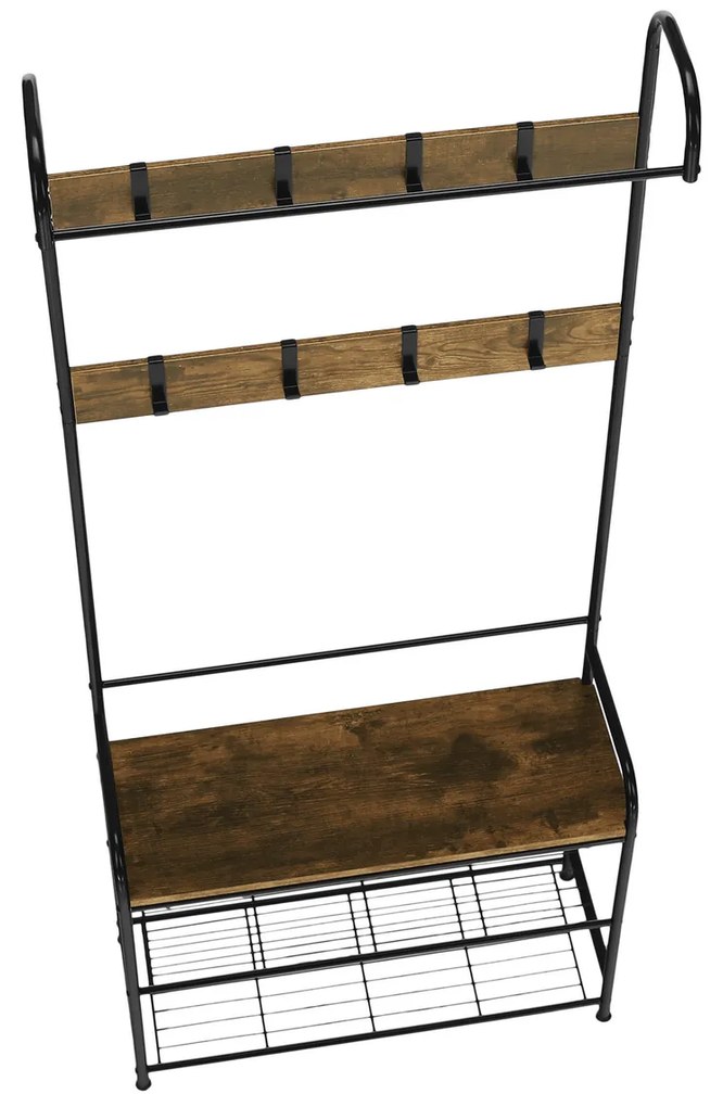 Suport de haine cu pantofar Kelam,79 x 32 x 185 cm