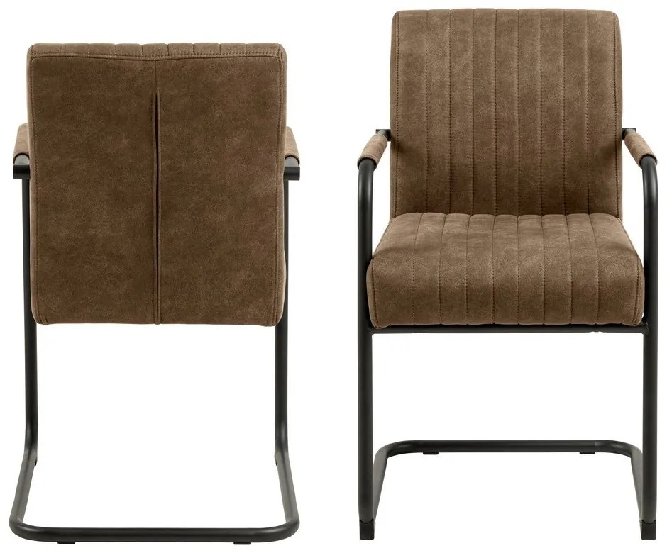 Scaune de dining maro 2 buc. Adele – Actona