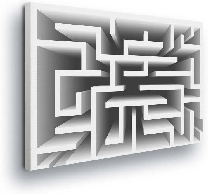 GLIX Tablou - Gray Maze 100x75 cm