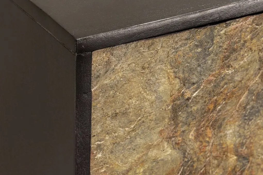 Comoda TV suspendata cu fronturi unice din furnir de piatra MONTAIN SOUL 160cm