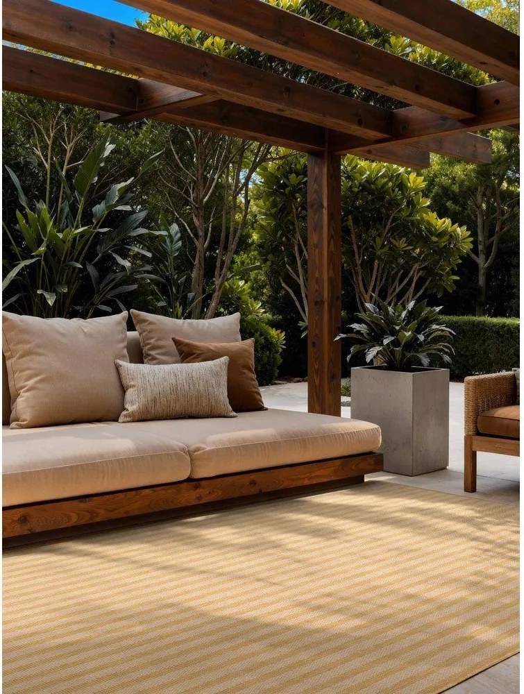 Covor pentru exterior și interior galben ocru/crem 160x230 cm Haringey Linley – Ted Baker