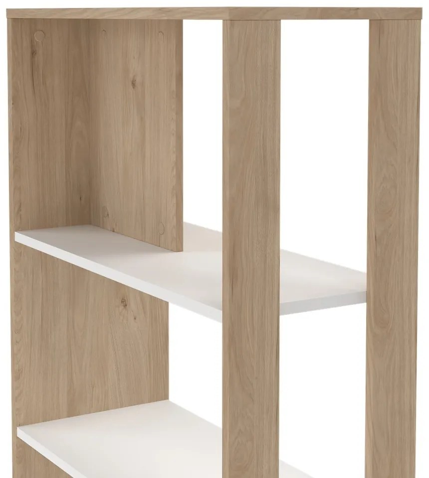 Bibliotecă albă/cu aspect de lemn de stejar 80x205 cm Sign – Tvilum