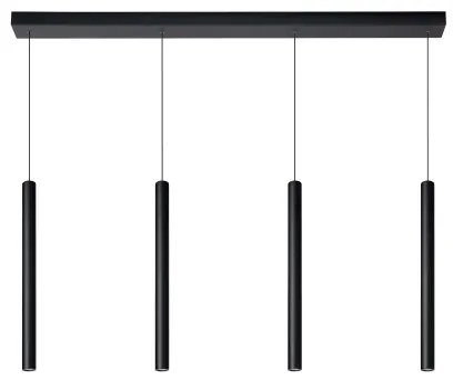 Lustră dimabilă pe cablu Lucide 74403/04/30 LORENZ 4×LED/4W/230V neagră