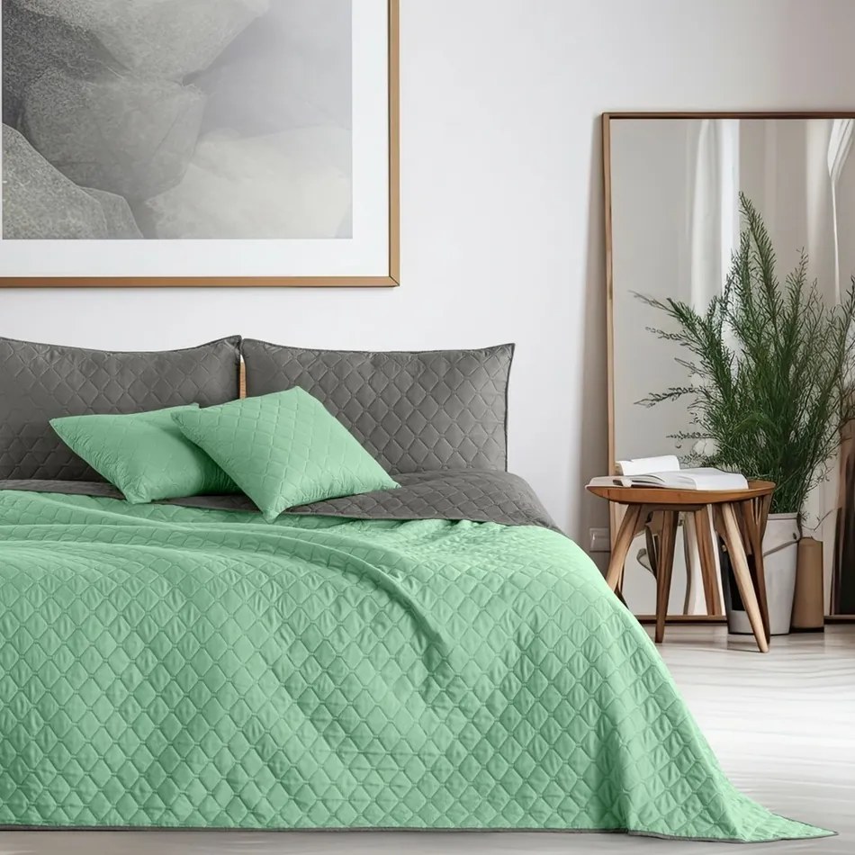 DecoKing Cuvertură pentru pat Axel mentă/oțel, 170x 210 cm, 170 x 210 cm