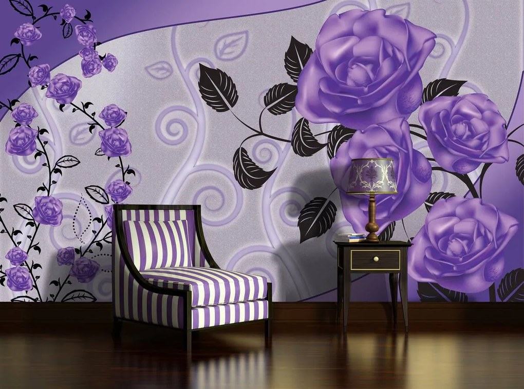 Fototapet - Trandafir violet (152,5x104 cm)