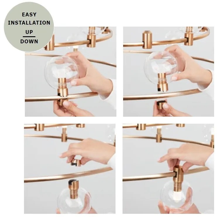 Sistem circular magnetic-decorativ DION D-60cm, negru NVL-9028921