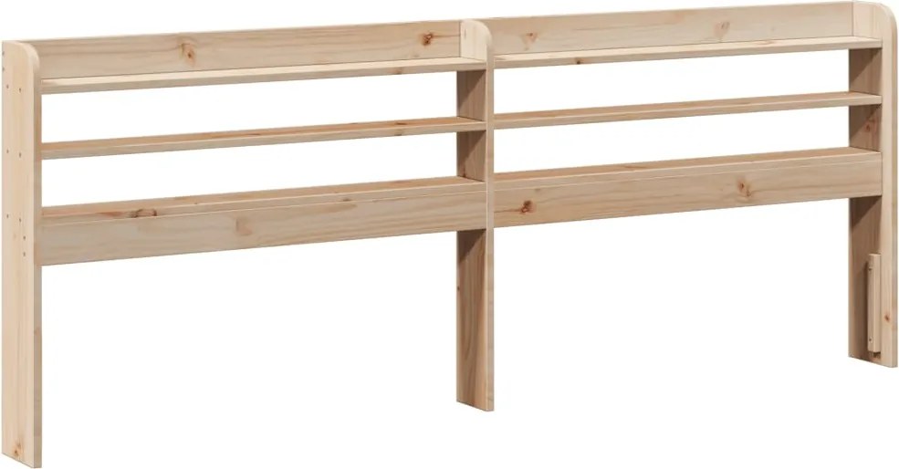vidaXL Tăblie de pat cu rafturi, 200 cm, lemn masiv de pin