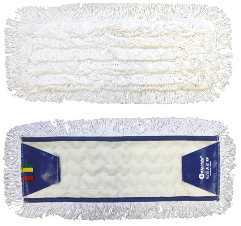 Mop cu file Optimum, 50 cm - bumbac, alb