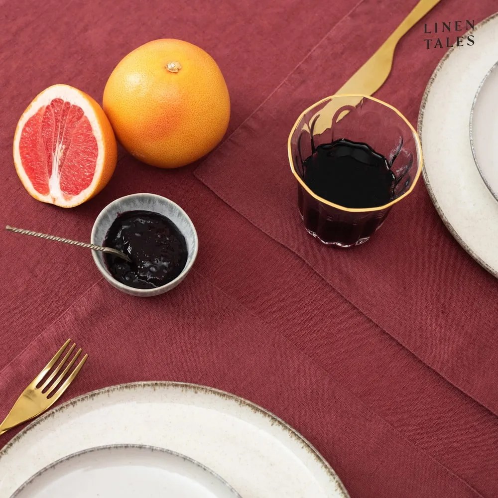 Napron de masă din in 40x150 cm Marsala – Linen Tales