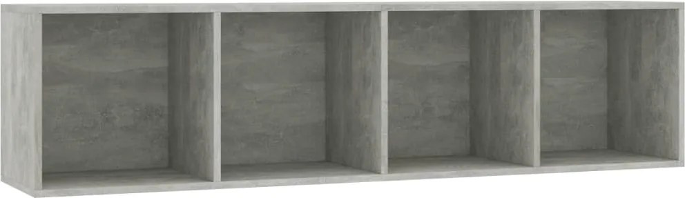 vidaXL Bibliotecă/Comodă TV, gri beton, 143x30x36 cm