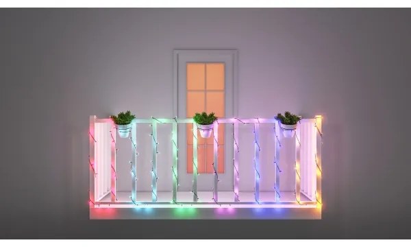 Lanț LED RGBW dimabil de exterior WiZ 160xLED 20m IP44 2700-5000K Wi-Fi