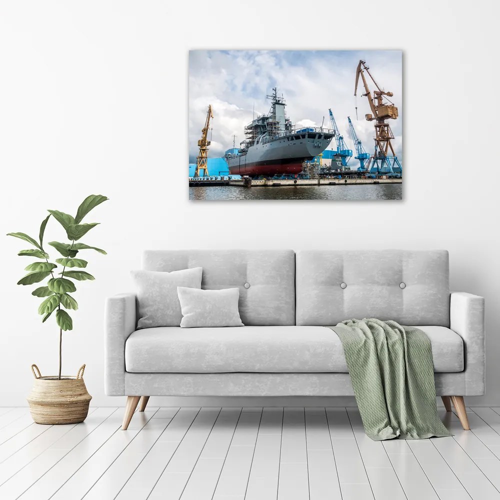 Pictură pe pânză Navă șantier naval